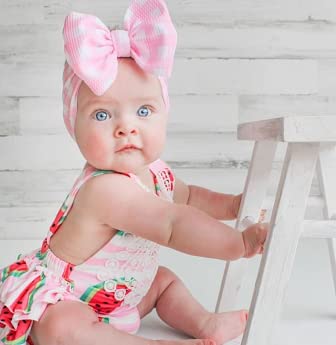 Baby Headbands for Girls Hair Bows Turban Knotted Donut Headwraps for Newborn Infant Toddlers Kids (PR10-8PCS)
