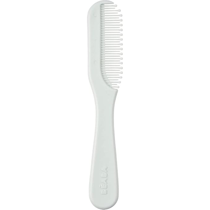 Beaba - Comb + Hairbrush set for Babies and Children - Integrated comb storage system on the back of the brush - Green Blue