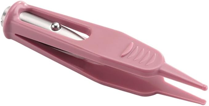 1 Pc Baby Nose Cleaning Clip - LED Light Infant Booger Remover Tweezers Safe Nasal Ear Navel Care Tool Portable Snot Picker for Toddlers Kids Home Travel Use 3.74 x 0.66 In