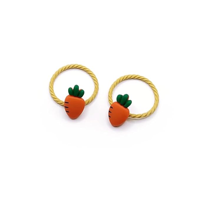 Baby Girls Carrot Hair Clips Pin Easter Bunny HairClips Carrot Hair Barrettes Pin JHE27 (4 Pcs-Set A)