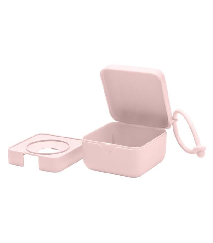 BIBS Pacifier Box with Loop for Storing & Carrying Soothers | 100% BPA Free Material | Designed & Made in Denmark | Blossom