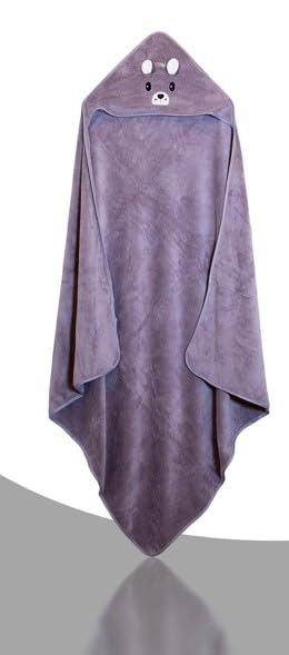 Ioly's Hooded Baby Bath Towels for Newborn Essentials 41" x 41" (Large) Kid Towel with Hood for Babies Toddler Infant Baby Towels with Hood Cosas para Bebes recien nacidos Baby Bath Items (Grey)