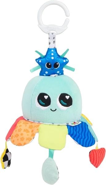 LAMAZE Soothing Salty Sam Musical Plush Toy for Babies with Soft Sounds and Soft Textures, Sensory Development Toy with Abdominal Support Suitable from Birth