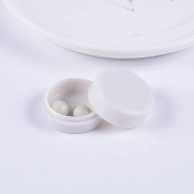 Kisangel 1.37 Inch White Flat Round Rattle Insert Toy Accessories for Baby Rattles and Plush Dolls DIY Projects