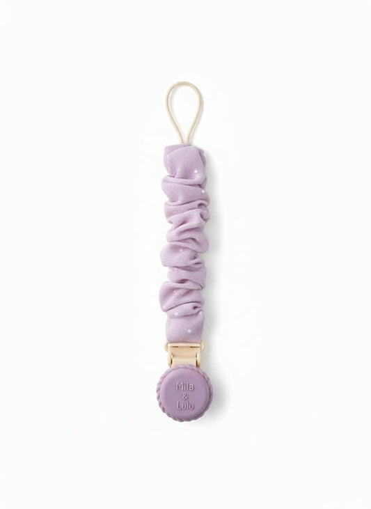Muslin Cotton - Metal-Free Pacifier Clips, Lightweight and Secure Pacifier Holder for Babies (Mauve Muse) - Mila & Lulu
