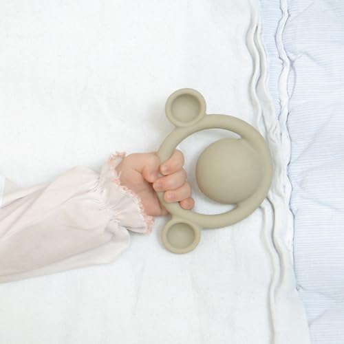 Moluk 43401 Nigi, Nagi & Nogi, Innovative Gripping and Teething Toy, Educational Toy, Pastel Colours, Baby Toy from 0+ Months, Light Blue, Pink, Light Grey