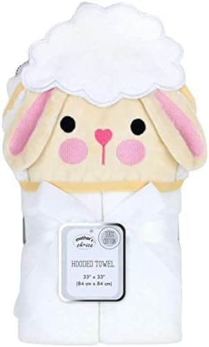 Mother's Choice Baby Towels for Newborn 100% Organic Cotton Hooded Design, Large Size Toddler Towels, Ultra-Soft & Absorbent Bath Towel for Newborns, Infants, Toddlers, Boys & Girls with Animal Hood