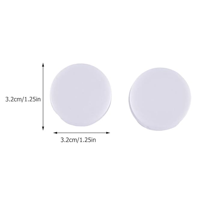 Kisangel 1.37 Inch White Flat Round Rattle Insert Toy Accessories for Baby Rattles and Plush Dolls DIY Projects