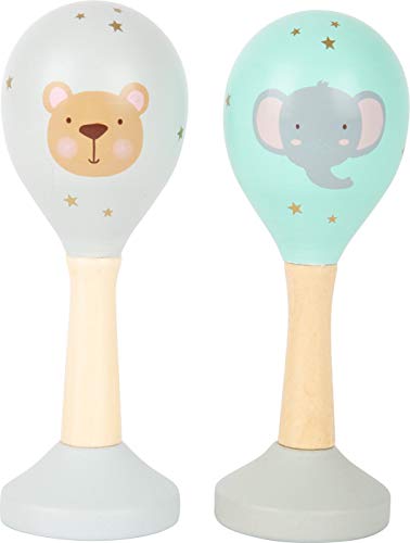 Small Foot 11886 Music Rattles, in Soft Pastel Colours and a Child-Friendly Design, for Babies and Infants Toys