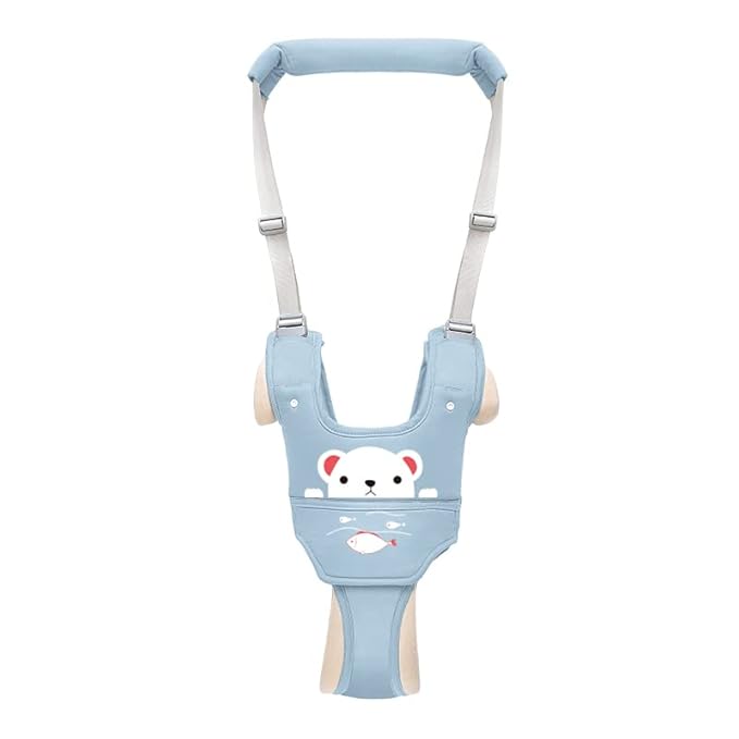 KIYUMI Baby Walking Harness Adjustable Handheld Kids Walker Helper Assistant Belt for Learning Walk Trainer Tool Walking Wing,Sky Blue