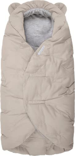 7AM Enfant Baby Car Seat - Nido Quilted Baby carier Cover, Hooded Soft Plush Lining, Stroller | (Brush, Small 0-6M)