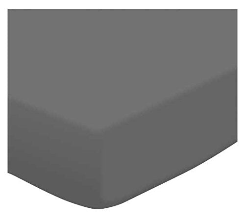 SheetWorld Fitted 100% Cotton Flannel Pack N Play Sheet Fits Graco Square Play Yard 36 x 36, Flannel - Dark Grey, Made in USA