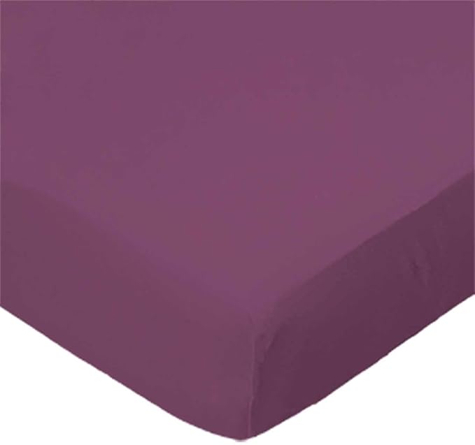 SheetWorld Baby Fitted Large Pack N Play Sheet 29.5 x 42 inches, 100% Cotton Woven Sheet, Unisex Boy Girl, Solid Orchid Woven, Made in USA
