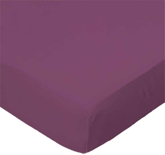 SheetWorld Baby Fitted Square Play Yard Sheet Fits Joovy 38 x 38 inches, 100% Cotton Woven Sheet, Unisex Boy Girl, Solid Orchid Woven, Made in USA