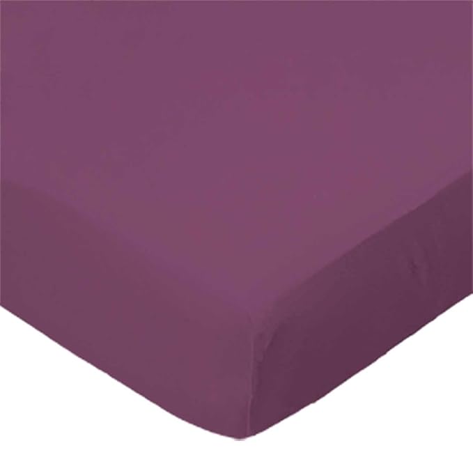SheetWorld Fitted 100% Cotton Percale Pack N Play Sheet 29 x 42, Solid Orchid Woven, Made in USA