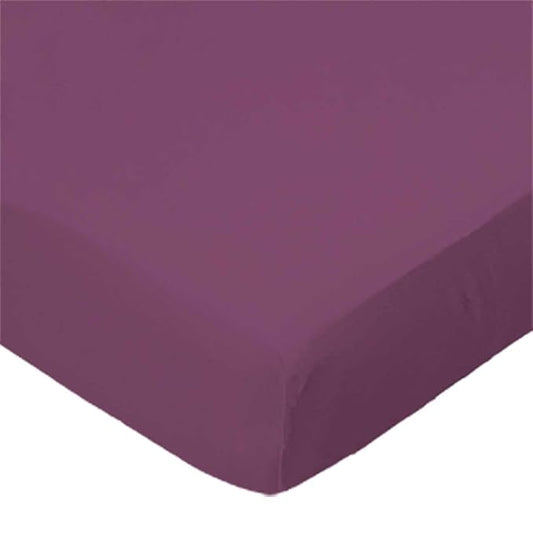 SheetWorld Fitted 100% Cotton Percale Pack N Play Sheet 29 x 42, Solid Orchid Woven, Made in USA