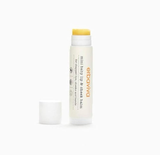 Erbaviva Organic Mini Lip & Cheek Balm – Moisturizing Stick for Baby & Adults | USDA Organic, Shea Butter & Calendula for Dry, Chapped Skin | Lip, Cheek & Hand Protection