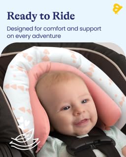 GoldBug Baby & Toddler 2-in-1 Car Seat Head Support + Strap Covers - Arrow