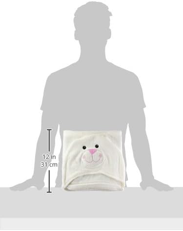 ZOOCCHINI Hooded Bath Towel for Kids 100% Cotton Terry, Plush & Absorbent for Bathtime or Pool, 50" x 22" 2-6 Years, Bella the Bunny