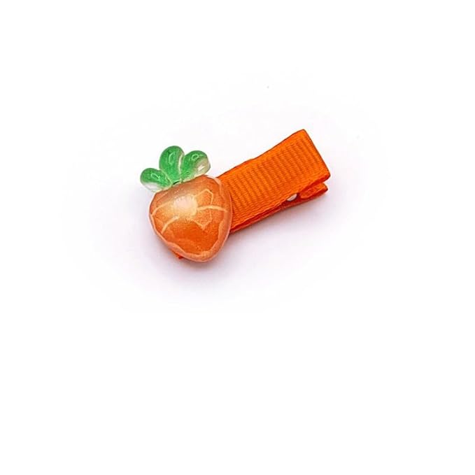 Baby Girls Carrot Hair Clips Pin Easter Bunny HairClips Carrot Hair Barrettes Pin JHE27 (4 Pcs-Set B)