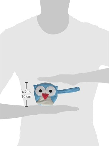 J.L. Childress Pacifier Pal - Pacifier Holder Case and Toy - Plush Binky Holder Toy - Developmental Toy Helps Calm Baby in The Car - Opens with One Hand - Fits 2-3 Binkys - Teal Owl