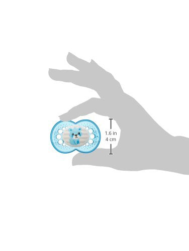 MAM Original Baby Pacifier, Nipple Shape Helps Promote Healthy Oral Development, Sterilizer Case, 2 Pack, 16+ Months, Animal/Boy