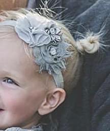 Baby Girl Headbands with Bows.(FD88) (White,Gray,Pink)