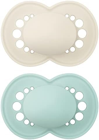 MAM Original Matte Pacifier (1 Sterilizing_Pacifier Case), 6 Plus Months, Unisex Baby_Pacifier, Best Pacifiers for Breastfed Babies, 6-16 Months, 2 Count (Pack of 12)