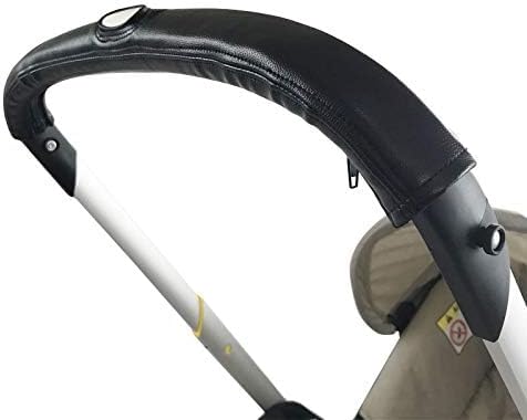 Classic Luxury PU Leather Handle Cover for Doona Stroller & Car Seat, Dust-proof, Water-repellent, Black