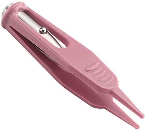 Infant Nose Cleaning Tweezer with LED Light Round-Head Safe and Effective Clip Care Ear Nose Navel Clean Tool Nipper Plier Pincet Forceps for Relieves Stuffy Nose
