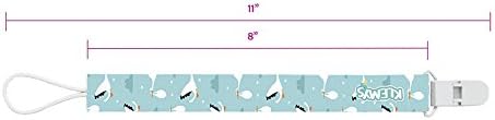 Baby Pacifier Clips, 4 Pack Binky Paci Holder and Leash Unisex for Boys and Girls Fits for Most Pacifier, Binkie Styles & Baby Teethers & Toys and Gift Universal Fit