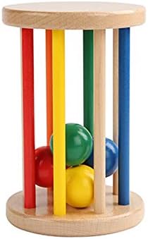 Adena Montessori Baby Cylinder with Beads for Babies 6-12 Months,Early Child Development Learning Material,Montessori Preschool Learning Toys