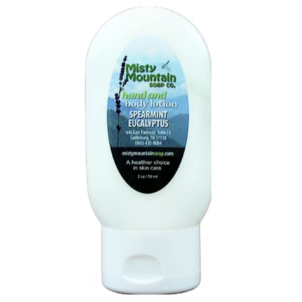 Spearmint Eucalyptus Hand and Body Lotion 2 oz. - Handmade by Misty Mountain Soap Co.