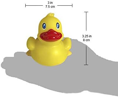 3" Rubber Duck [Squeaky, with Hole] - Baby Safe Bathtub Bathing Toy - Valentines Sweetheart Rubber Duck