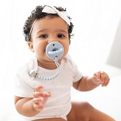 Ryan & Rose Cutie Clip Judy - Pacifier Clip Holder Silicone (Judy, Blue) (Pack of 2)