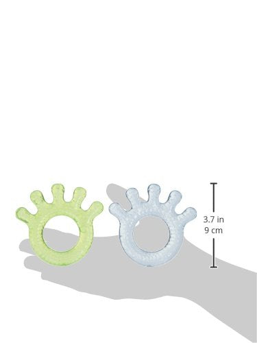 Green Sprouts Cooling Teether (2 Pack) Soothes Gums & Promotes Healthy Oral Development Safer Plastic Filled with Sterilized Water, Chill for Extra Relief, Textured Surface to Massage Gums