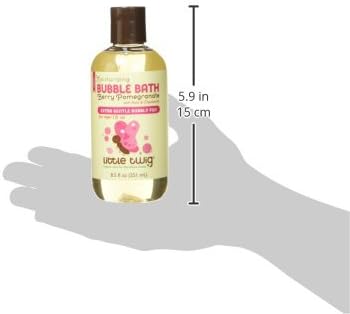Little Twig Bubble Bath, Baby Bath Essential with Natural Plant Derived Formula, Vegan, Gluten-Free, Paraben-Free, Berry Pomegranate Scent, 8.5 fl. oz.