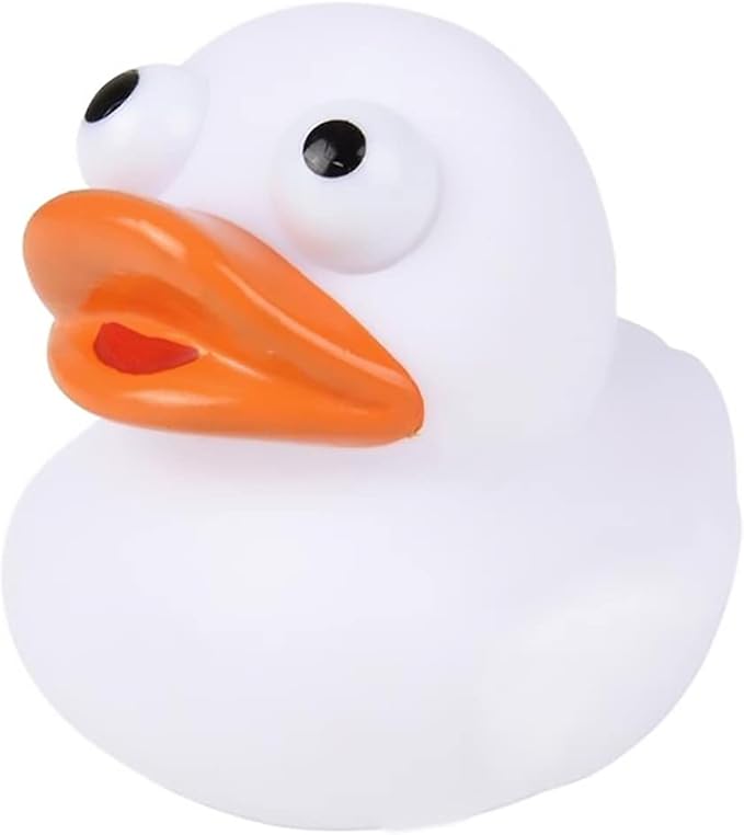The Dreidel Company Rubber Duck Eye Poppers, Squeeze to Quack, Toy Assortment Duckies for Kids, Bath Birthday Gifts Baby Showers Summer Beach and Pool Activity, 2" (5-Pack)