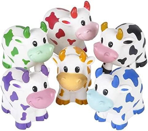 Cow Rubber Water Squirting Toys | 12 Pack