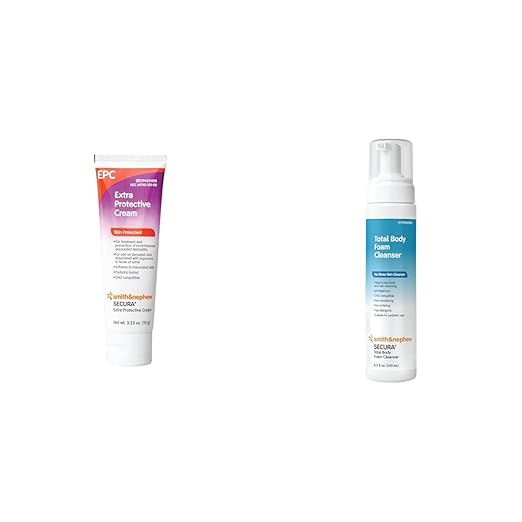Smith+Nephew SECURA Extra Protective Cream Tube & Total Body Foam Cleanser, 3.25oz Diaper Rash Cream & 8.5oz No-Rinse Foaming Body Cleanser