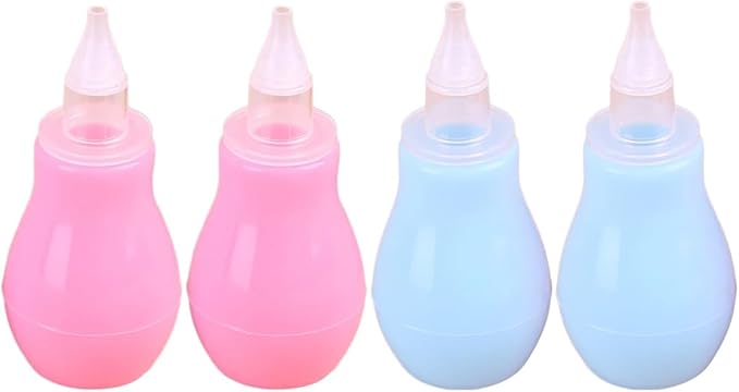 ibasenice 4-Pack with Soft Spout for Mucus Removal and Congestion Relief Portable Cleaner for Newborns and Infants