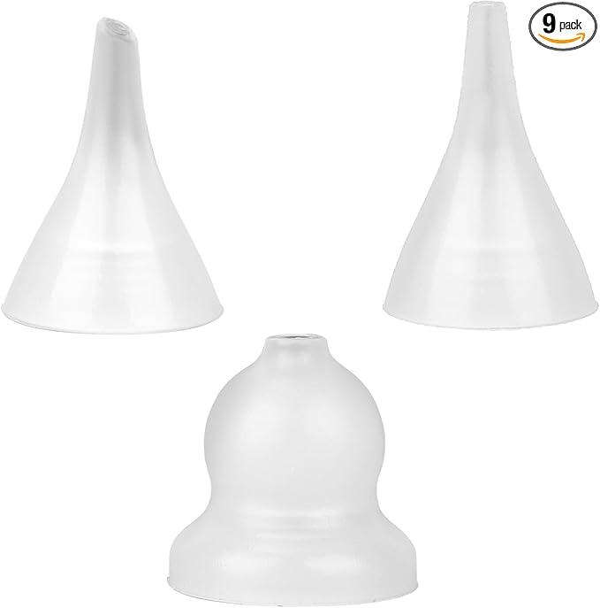 9 Pcs Electric Nasal Aspirator Replacement Tips, Silicone Nose Sucker Head Part for Baby & Toddlers Compatible with GROWNSY Watolt LittleTora HEYVALUE Cocobela HailiCare KIDIRA TEQIN X-Bosak