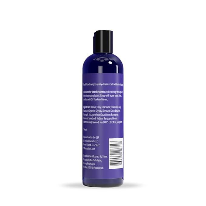 Sir Flax Shampoo (Kids) for kids' coils, curls & textured hair, natural & vegan, with flaxseed