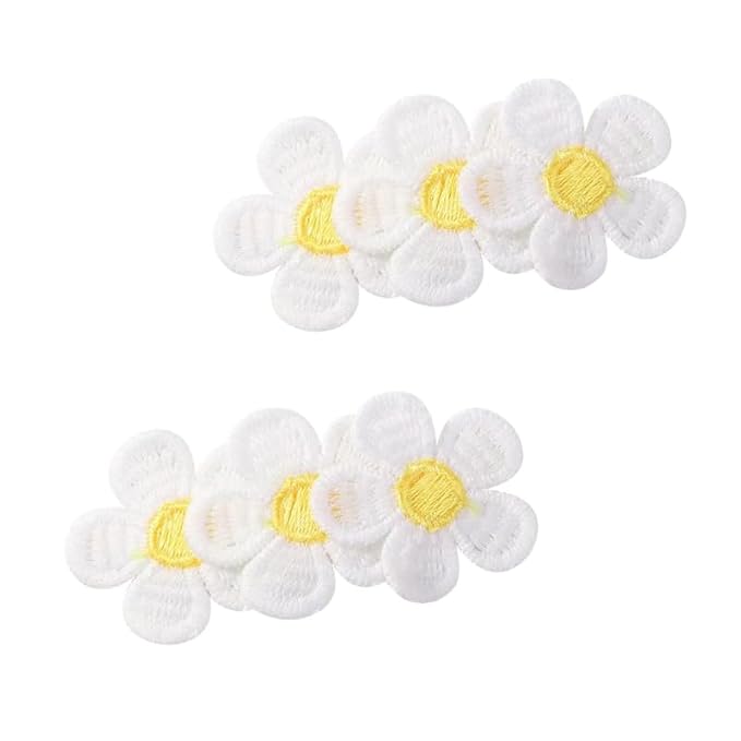 Sunflower Snap Hair Clips White Daisy Flower Hair Clips Hair Hairpin for Girls Women Kids (yellow)