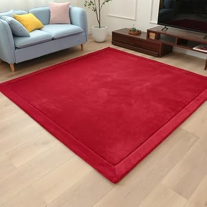 Coral Velvet Play Mat,Yoga Mat Exercise PadsAnti Slip Floor Carpet, for Bedroom, Classroom Soft Indoor Modern Area Rugs -A-60 * 100cm