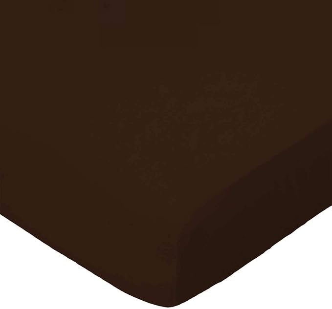 SheetWorld Baby Fitted Square Play Yard Sheet Fits Joovy 38 x 38 inches, 100% Cotton Woven Sheet, Unisex Boy Girl, Solid Brown Woven, Made in USA