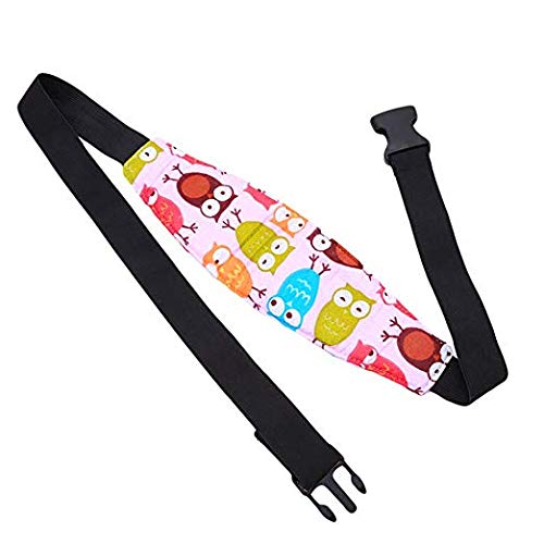 Mr.S Shop Baby Kids Car Seat Neck Relief Head Support Band with Adjustable Belt - Owl