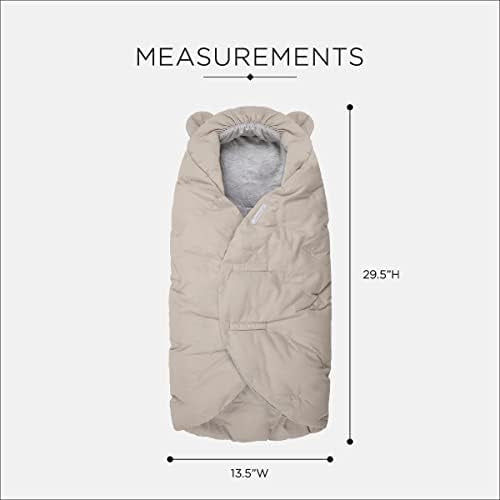 7AM Enfant Baby Car Seat - Nido Quilted Baby carier Cover, Hooded Soft Plush Lining, Stroller | (Brush, Small 0-6M)