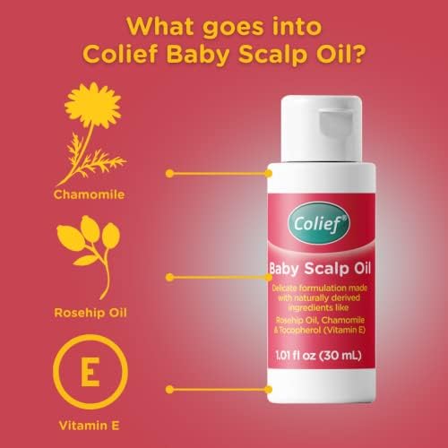 Colief Baby Scalp Oil & Baby Face Balm | Soothing Moisturizing Oil and Balm for Babies Scalp and Skin | Preventative of Itchy, Flaky, Dry, Damaged Skin on Infants | Rosehip Oil and Chamomile