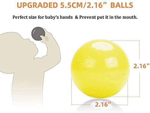 Wonder Space Soft Pit Balls, Chemical-Free Crush Proof Plastic Ocean Ball, BPA Free with No Smell, Safe for Toddler Ball Pit/Kiddie Pool/Indoor Baby Playpen